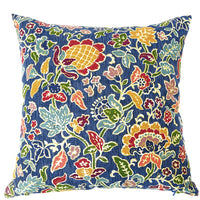 Knife Edge Pillow Cover - 20x20 - Traditional Floral on Navy